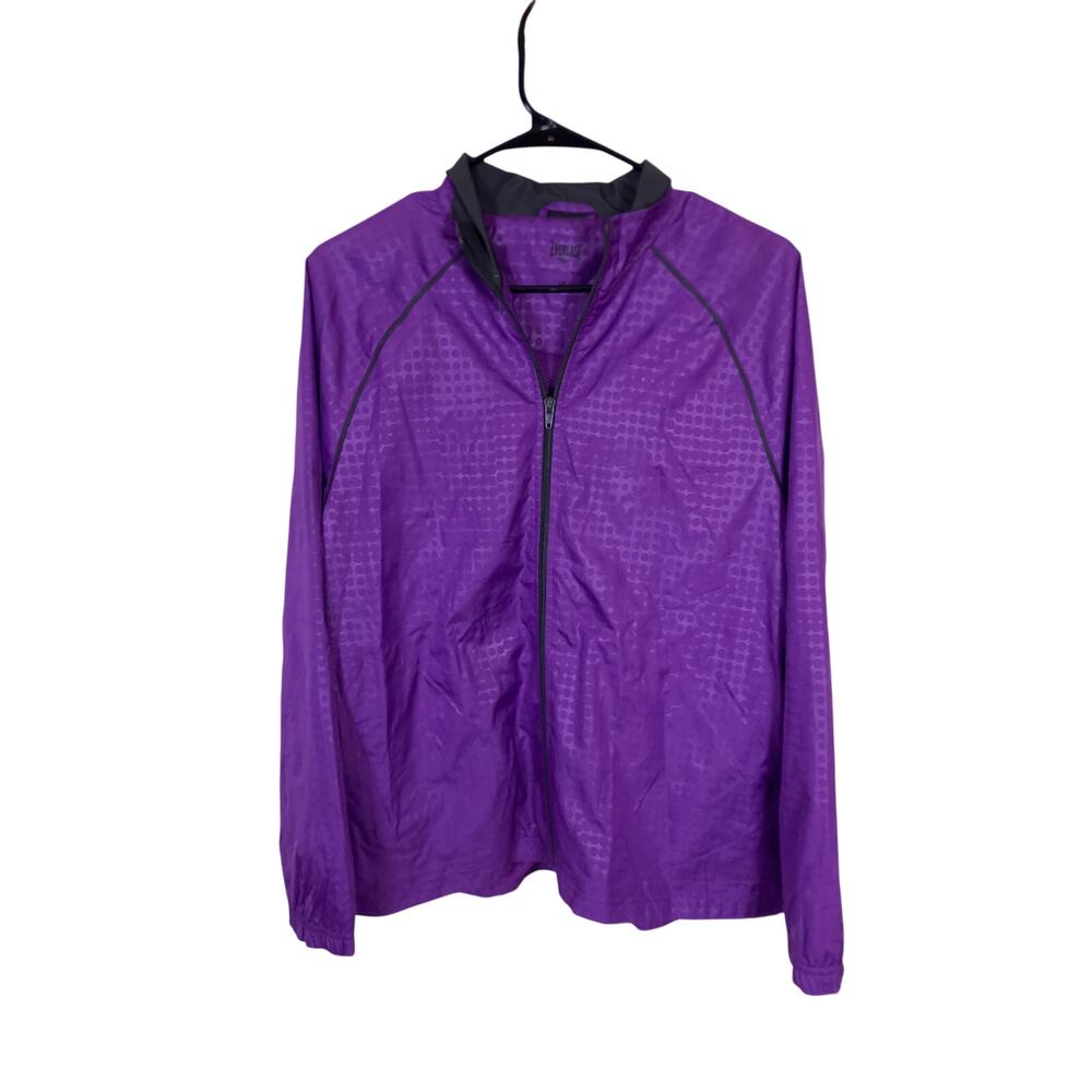 Vintage Everlast 90s Patterned Windbreaker Jacket Women’s Large Zip Up Retro